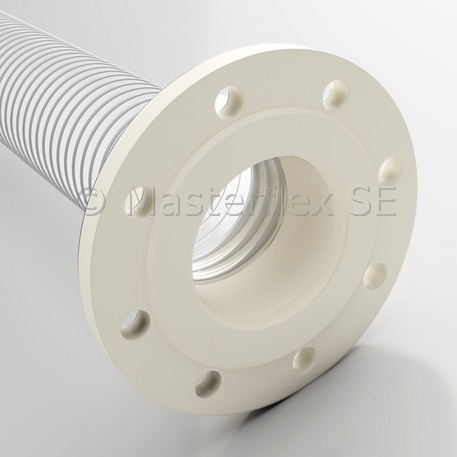 Brida fija de PU Combiflex alimentaria - para contrabridas conforme a DIN 2632 / DIN 2633 / DIN 2673, moldeada, calidad alimentaria EU 10/2011