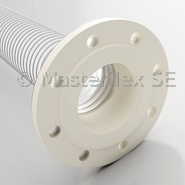 Brida fija de PU Combiflex alimentaria - para contrabridas conforme a DIN 2632 / DIN 2633 / DIN 2673, moldeada, calidad alimentaria EU 10/2011
