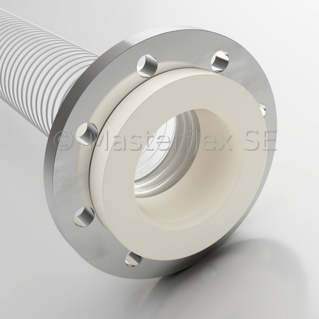 Brida inclinable de PU Combiflex alimentaria - para contrabridas conforme a DIN 2632 / DIN 2633 / DIN 2673, moldeada, calidad alimentaria EU 10/2011