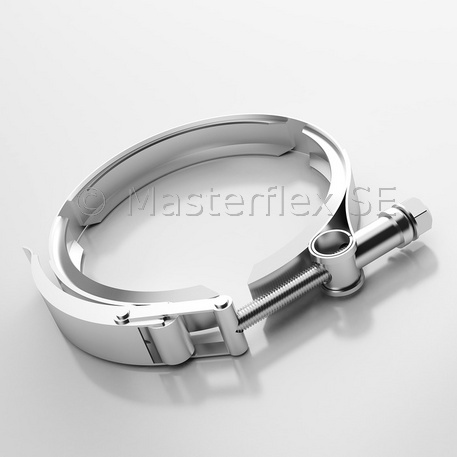 Abrazadera de sujeción rápida para bridas cónicas - Para conexiones rápidas de bridas cónicas Combiflex PU, bridas cónicas soldadas y bridas cónicas con espigas, según DIN 3016