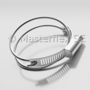 Abrazadera de alambre doble Master-Grip, atornillable - Abrazadera especial con sistema de doble alambre, acero inoxidable, para mangueras de paso derecho