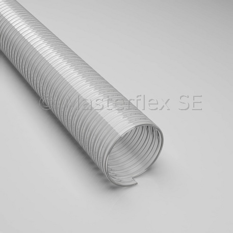 Polderflex PUR Food A - Manguera de aspiración y transporte de PU, muy resistente a la abrasión, resistente al vacío, interior y exterior lisos, calidad alimentaria EU10/2011 y FDA, permanentemente antiestática