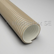 Master-PUR Inline - Manguera de aspiración / manguera de transporte de PU, superpesada, flexible, muy resistente a la abrasión y resistente al vacío, cara interna absolutamente lisa, permanentemente antiestática, resistente a los microbios